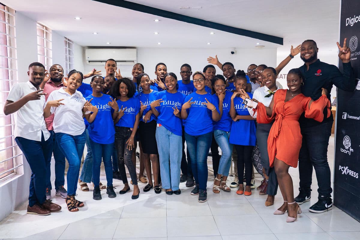 ESLP fellows visiting a prominent company in Port-au-Prince